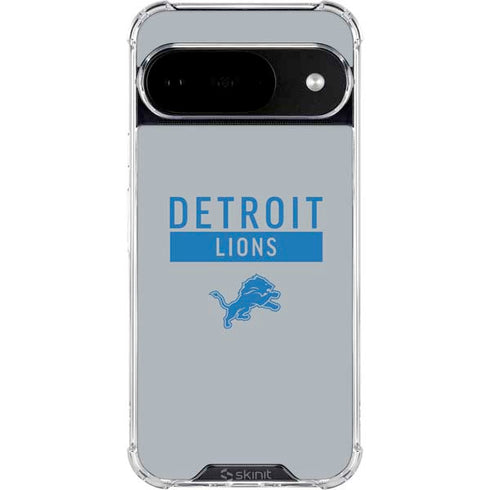 NFL Detroit Lions Grey Performance Series Google Pixel 10 Clear Case
